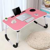 M N ENTERPRISE Solid Wood Study Table (Free Standing, Finish Color - Light pink, Pre-assembled)