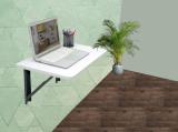 Case Plus Engineered Wood Study Table (Wall Mounted, Finish Color - White, Pre-assembled)