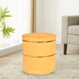 cozywood Foam Standard Ottoman (Finish Color - yellow, Pre Assembled)