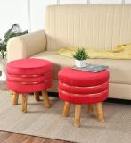 ANA craft ANA craft Ottoman Round Small Foot Rest Stool for Living Room Office,, Stool (Pink, Pre-assembled)