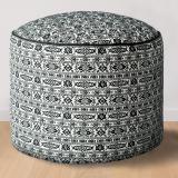 vPLANET Fabric Pouf (Finish Color - Ivory Black, DIY(Do-It-Yourself))