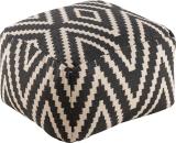 Sanyog Designs Fabric Cube Ottoman (Finish Color - Black, Pre Assembled)