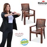 MAHARAJA Singham 102 for Home,Office | Comfortable, ArmRest | Bearing Capacity upto 200Kg Plastic Outdoor Chair (I Copper, Set of 2, Pre-assembled)