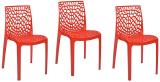 KITHANIA WEB CHAIR Plastic Outdoor Chair (RED, Pre-assembled)