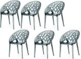 Nilkamal Plastic Outdoor Chair (Silver, Pre-assembled)