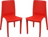 swagath furniture Linea Chair For Cafe/Home/Office Can Be Used For Indoor/Outdoor Plastic Outdoor Chair (BRIGHT RED, Pre-assembled)