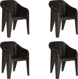 Supreme Futura for Home& Garden Plastic Outdoor Chair (Wenge, Set of 4, Pre-assembled)