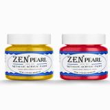 Zen Metallic Acrylic Paint 100ML (Set of 2, Golden, Red)