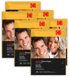 KODAK 210 GSM A4 120 Sheets High Glossy Cast Coated Water Resistant photo paper unruled A4 (210x297mm) 210 gsm Photo Paper (Set of 6, White)