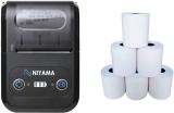 Niyama BT-58 2 inch Bluetooth Thermal Receipt Printer with Extra 6 Paper Rolls