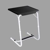 TABLE MAGIC Black and White Regular Laptop Table with Footrest Plastic Multipurpose Table (Free Standing, Finish Color - Black and White, DIY(Do-It-Yourself))