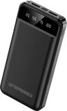 ENERGEEZ 20000 mAh 12 W Compact Pocket Size Power Bank (Black, Lithium Polymer, Fast Charging for Mobile, Earbuds, Speaker, Tablet, Laptop)