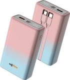 Callmate 20000 mAh 23 W Power Bank (Pink, Blue, Lithium Polymer, Fast Charging, Quick Charge 3.0, Power Delivery 3.0 for Mobile, Earbuds, Tablet, Trimmer, Speaker)