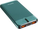 PTron 10000 mAh 22.5 W Power Bank (Green, Lithium Polymer, Fast Charging for Mobile)