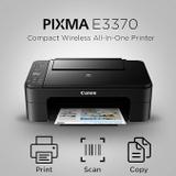 Canon Pixma E3370 Multi-function Color Inkjet Printer (Ink Cartridge)
