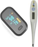 Firstmed Pulse Oximeter with Thermometer Combo Pulse Oximeter (Black)