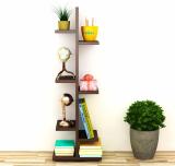 ANIKAA Liam Engineered Wood Open Book Shelf (Finish Color - Wenge, DIY(Do-It-Yourself))