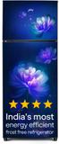 Godrej 244 L Frost Free Double Door 4 Star Refrigerator  with AI Powered | Convertible Freezer 6-In-1 | 95%+ Food Surface Disinfection | Inverter Compressor Lisa Blue, RT EONVALOR 280D RCIF LA BL