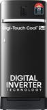 Samsung 189 L Direct Cool Single Door 5 Star Refrigerator with Base Drawer  with Digi-Touch Cool Digital Inverter with Display Luxe Black, RR21D2F25BX/HL
