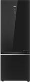 Haier 355 L Frost Free Double Door Bottom Mount 3 Star Refrigerator Black Glass, HRB-4053PKG-P