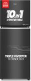 Haier 328 L Frost Free Double Door Top Mount 3 Star Convertible Refrigerator  with Convertible 14-in-1,1 hour Icing GE Black, HEF-333GB-P