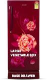 CANDY 190 L Direct Cool Single Door 4 Star Refrigerator with Base Drawer  with Energy efficient ,Jumbo Fruit and vegetable Box Red Rose, CSD2004DRF