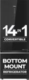 Haier 445 L Frost Free Double Door Bottom Mount 2 Star Refrigerator Black Glass, HRB-4952CKG-P