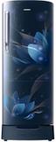 Samsung 183 L Direct Cool Single Door 2 Star Refrigerator with Base Drawer Blooming Saffron Blue, RR20C2812U8/NL