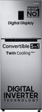 Samsung 301 L Frost Free Double Door 2 Star Convertible Refrigerator  with Digital Inverter, Convertible 5-in-1 and Display Elegant Inox, RT34C4542S8/HL