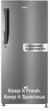 Haier 190 L Direct Cool Single Door 4 Star Refrigerator  with Toughned Glass ShelfLarge Vegetable Box DAZZLE STEEL, HED-204DS-P