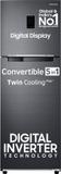 Samsung 322 L Frost Free Double Door 2 Star Convertible Refrigerator  with Digital Inverter, Convertible 5-in-1 and Display Luxe Black, RT37C4512BX/HL