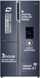 Haier 592 L Frost Free Side by Side 3 Star Convertible Refrigerator Graphite Black, HRT-683WGKU1
