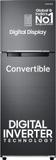 Samsung 256 L Frost Free Double Door 3 Star Convertible Refrigerator  with Digital Inverter and Display Luxe Black, RT30C3733BX/HL
