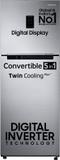 Samsung 322 L Frost Free Double Door 2 Star Convertible Refrigerator  with Digital Inverter, Convertible 5-in-1 and Display Elegant Inox, RT37C4512S8/HL