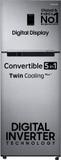 Samsung 385 L Frost Free Double Door 2 Star Convertible Refrigerator  with Digital Inverter, Convertible 5-in-1 and Display Refined Inox, RT42C5532S9/HL