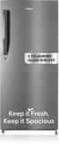 Haier 190 L Direct Cool Single Door 5 Star Refrigerator  with Toughned Glass ShelfLarge Vegetable Box DAZZLE STEEL, HED-205DS-P