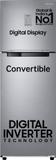 Samsung 256 L Frost Free Double Door 2 Star Convertible Refrigerator  with Digital Inverter and Display Refined Inox, RT30C3742S9/HL