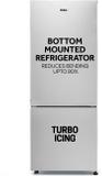 Haier 300 L Frost Free Double Door Bottom Mount 2 Star Refrigerator  with 1 hour Icing Silver, HRB-3502BS-P