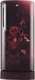 LG 201 L Direct Cool Single Door 5 Star Refrigerator with Base Drawer Scarlet Euphoria, GL-D211HSEZ