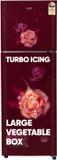 CANDY 240 L Frost Free Double Door 2 Star Refrigerator Red Blaze, CDD2652ERB