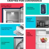 BLACK+DECKER 241 L Frost Free Double Door 3 Star Refrigerator Blue Hairline, BXRF1F3BHI241IN