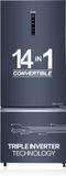 Haier 445 L Frost Free Double Door Bottom Mount 2 Star Convertible Refrigerator  with Convertible 14-in-11 hour IcingDigital Control Panel Graphite Black, HRB-4952BGK-P