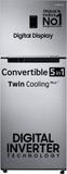 Samsung 363 L Frost Free Double Door 2 Star Refrigerator  with Digital Inverter, Convertible 5-in-1 and Display Elegant Inox, RT39C5532S8/HL