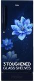 Haier 190 L Direct Cool Single Door 5 Star Refrigerator with Base Drawer  with ,Large Storage Space1 Hour Icing Technology Marine Peony, HED-205MFB-P