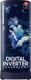 SAMSUNG 183 L Direct Cool Single Door 5 Star Refrigerator with Base Drawer  with Digital Inverter Midnight Blossom Blue, RR20D2825UZ/NL