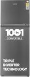 CANDY 328 L Frost Free Double Door 3 Star Refrigerator  with 10 in 1 Convertible Refrigerator , Inverter Compressor Inox Steel, CDD3533TS