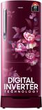 Samsung 183 L Direct Cool Single Door 5 Star Refrigerator with Base Drawer  with Digital Inverter Himalaya Poppy Red, RR20D2825HN/NL