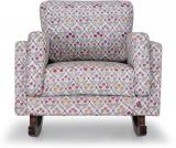 Durian Sylvie Fabric 1 Seater Rocking Chairs (Finish Color - Aurora Pink, Knock Down)