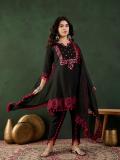 Sangria Embroidered Kurta, Salwar & Dupatta Set