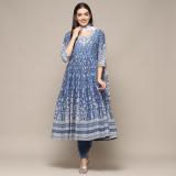 BIBA Printed Kurta, Churidar & Dupatta Set